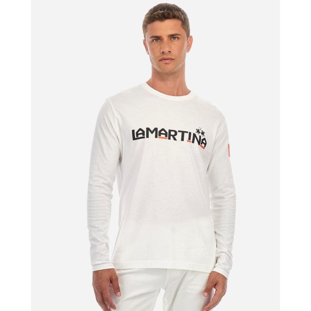 LA MARTINA REGULAR-FIT WHITELONG  SLEEVED MEN SWEATSHIRT